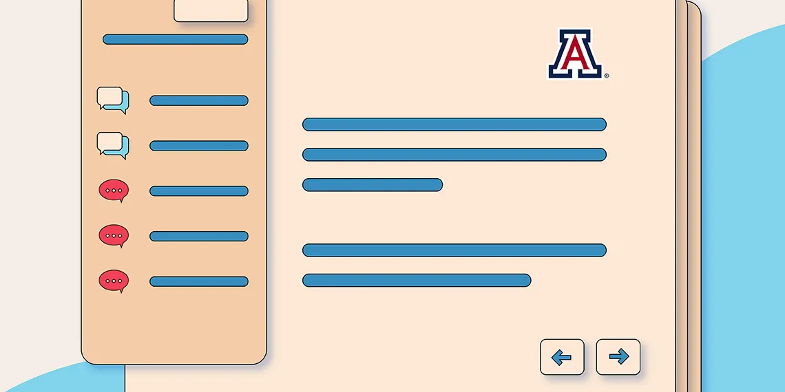 Illustration of UArizona slideshow using Top Hat's presentation tool