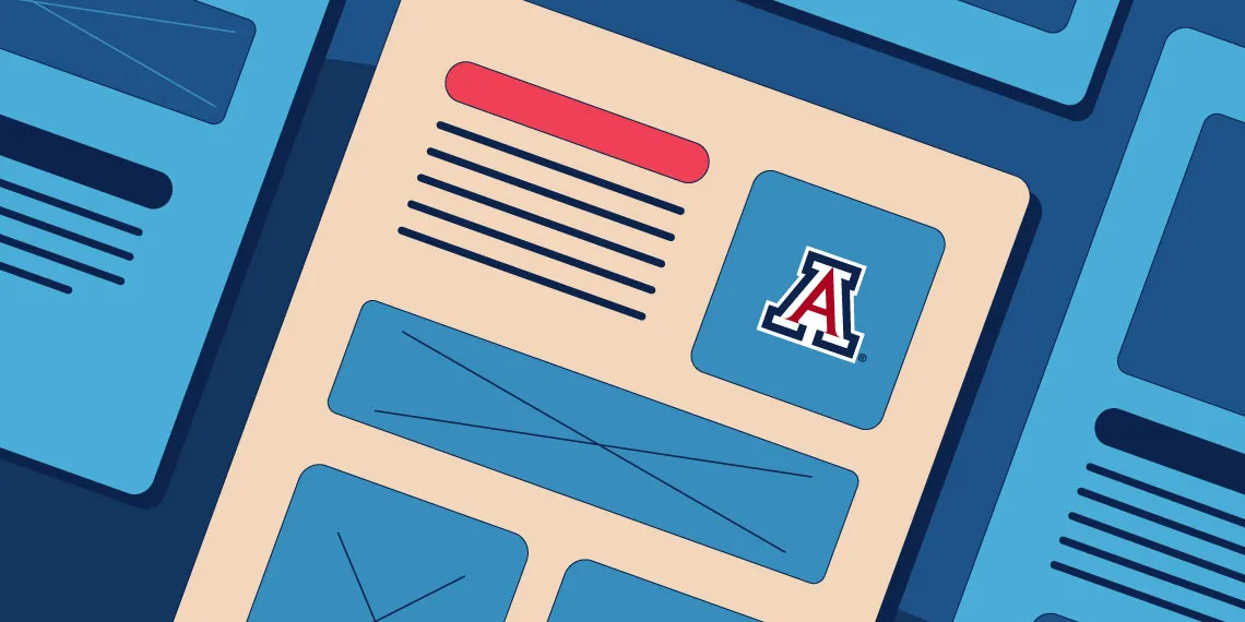 Illustration of a UArizona online course