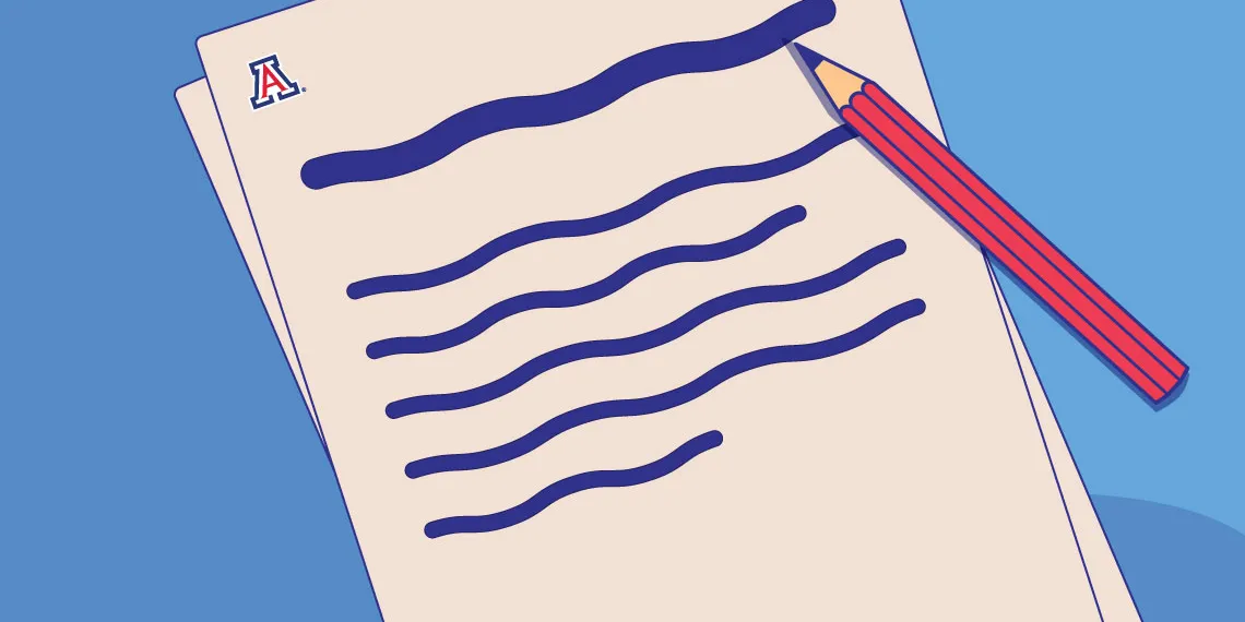 Illustration of UArizona's Writing Across the Curriculum Symposium