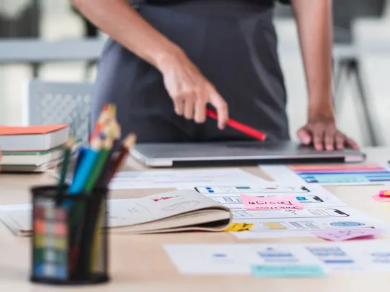 A faculty is planning the beginning of a new semester on his desk.