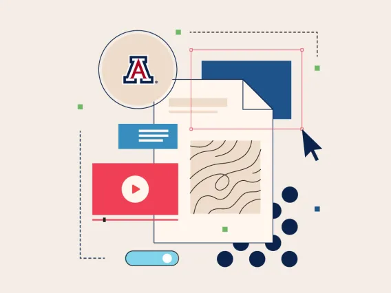 Illustration of UArizona online course design