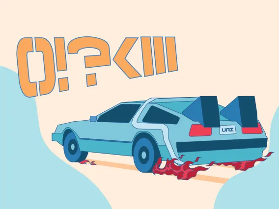 Illustration of going back to the future car like by utilizing regular expressions