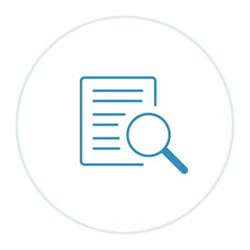 Data collection and analysis icon