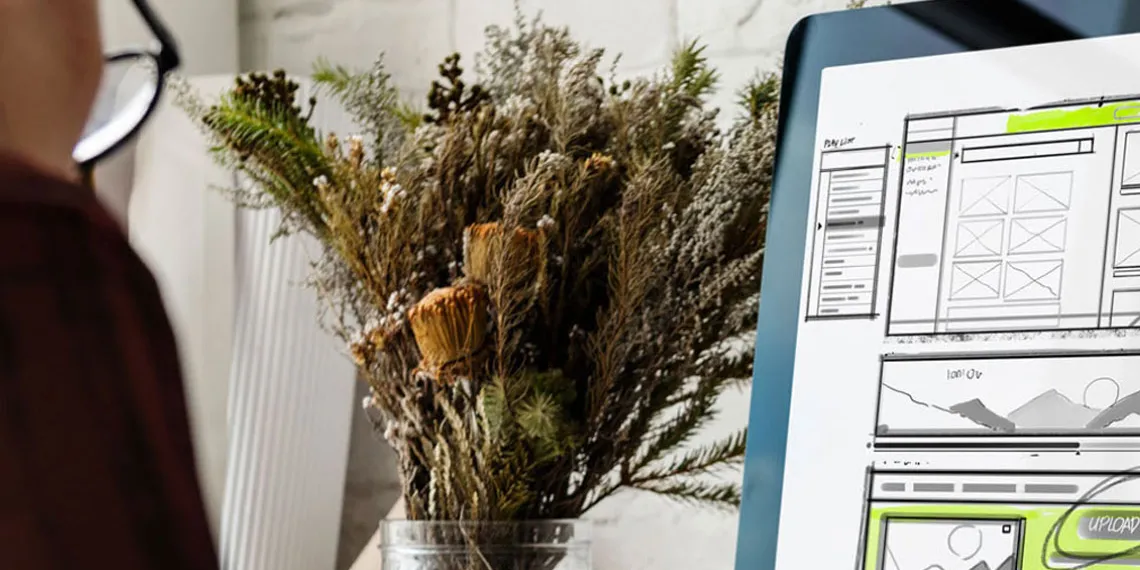 A faculty is designing a wireframe of his new course. This will serve as a guide for his online class.