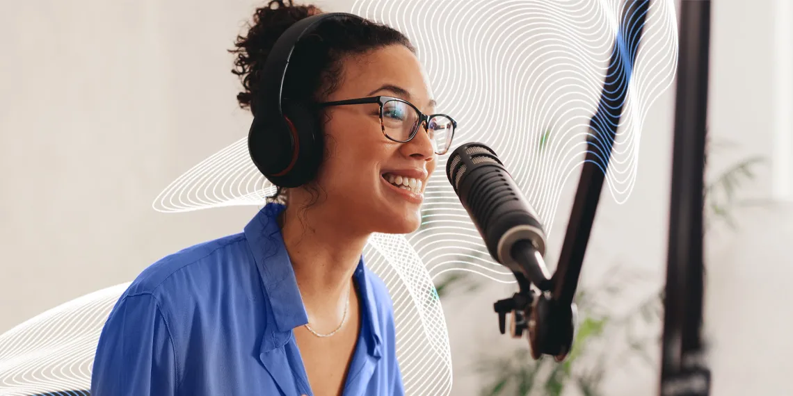 A UArizona instructor recording a lecture podcast for her course.