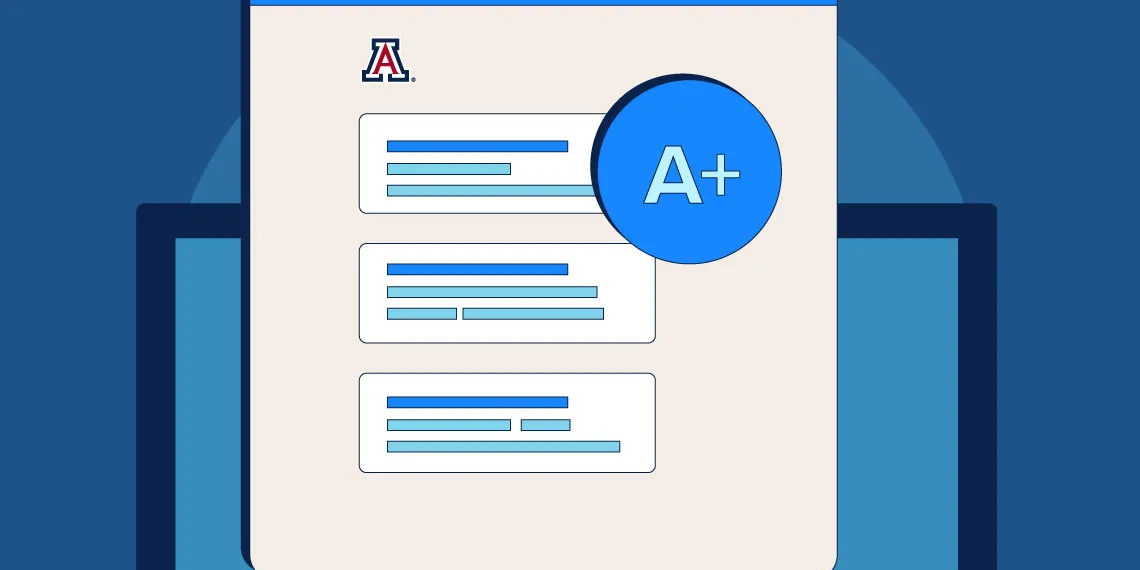 Illustration of a UArizona graded assignment