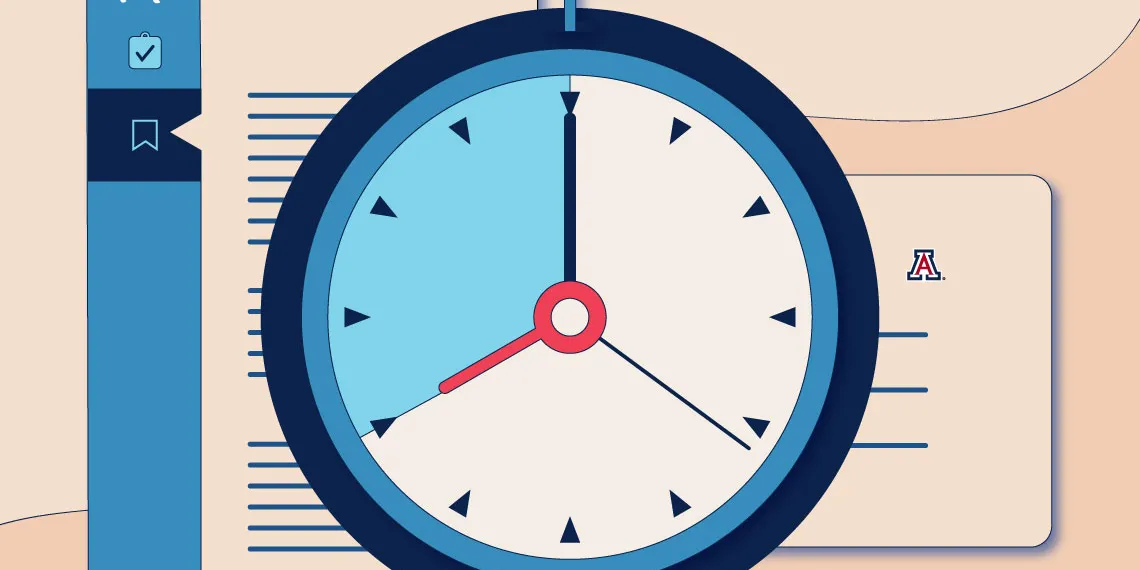 Illustration of a time-saving stopwatch on top of PlayPosit's templates and interactions