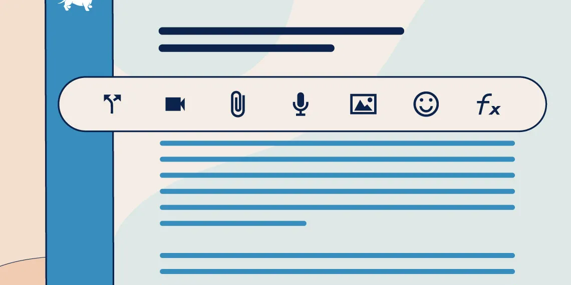 Illustration of PlayPosits interactive text feature for close reading activities.